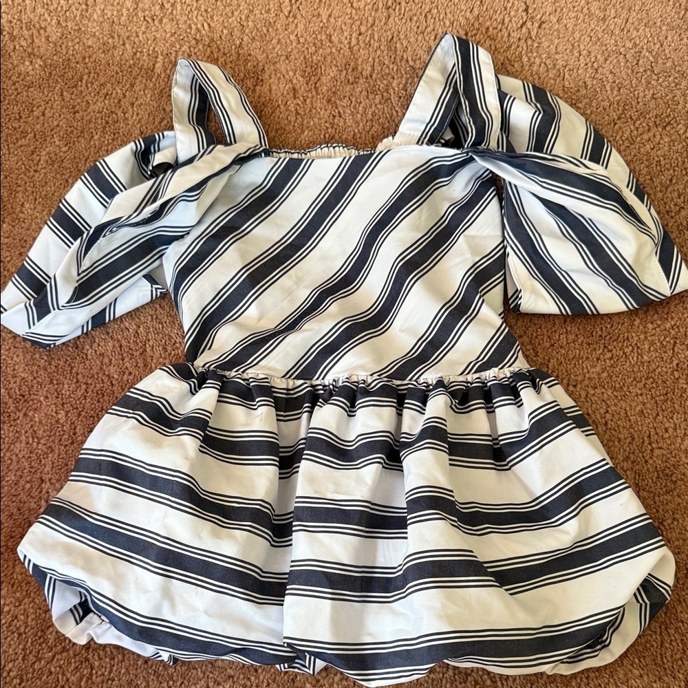 Habitual Navy and White Striped Kids Blouse